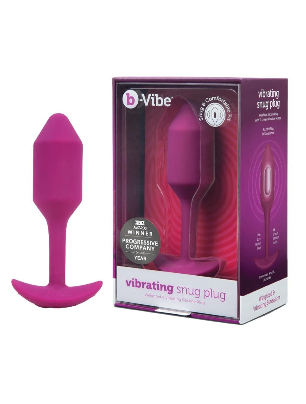 B-Vibe Vibrating Snug Plug - M
