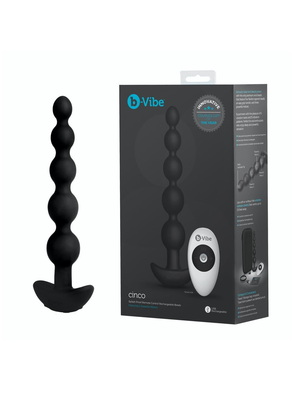 B-Vibe Cinco Anal Beads
