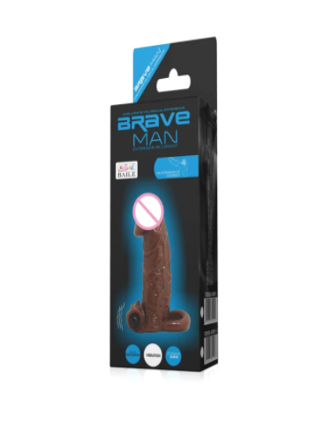 Brave Man Vibrating Extension Sleeve