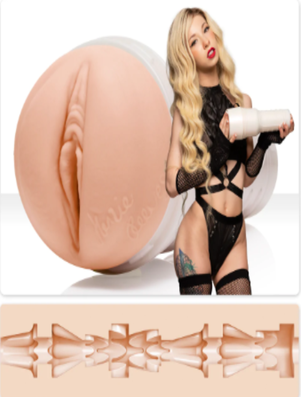 Fleshlight Girls - Kenzie Reeves - Creampuff Textured Vaginal Masturbator