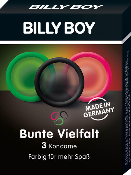 Billy Boy Condoms 3Pcs - Coloured