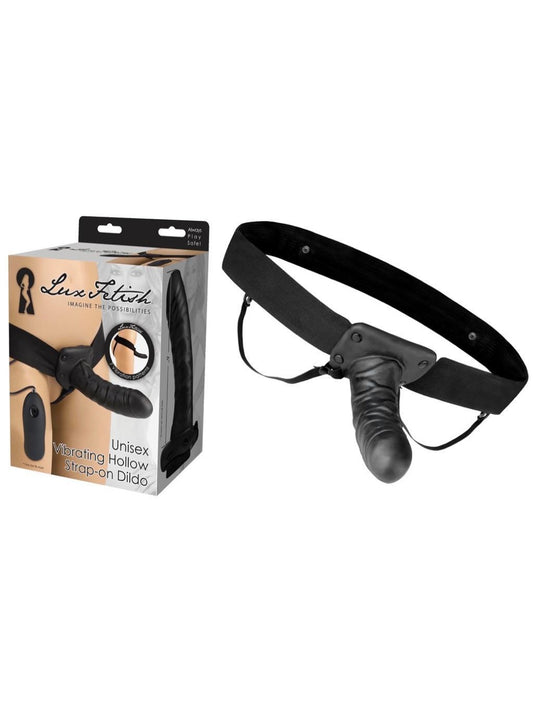 Lux Fetish Unisex Vibrating Hollow Strap-On