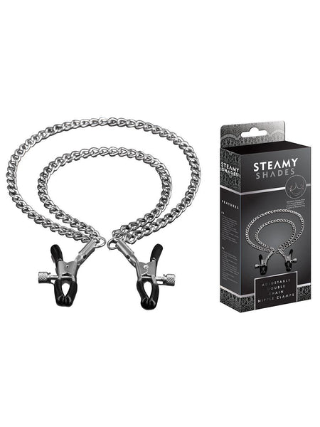 Steamy Shades Adjustable Double Chain Nipple Clamp